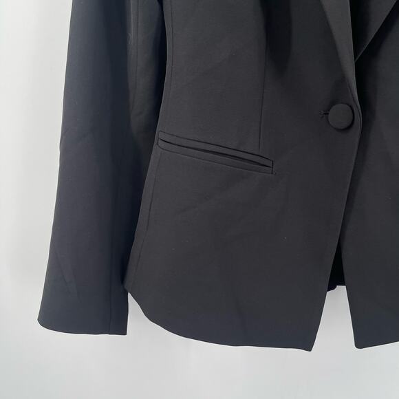 NEW BOSTON PROPER Blazer Size 4 Black NWOT Spandex Blend Stretch Business Casual - Picture 5 of 13